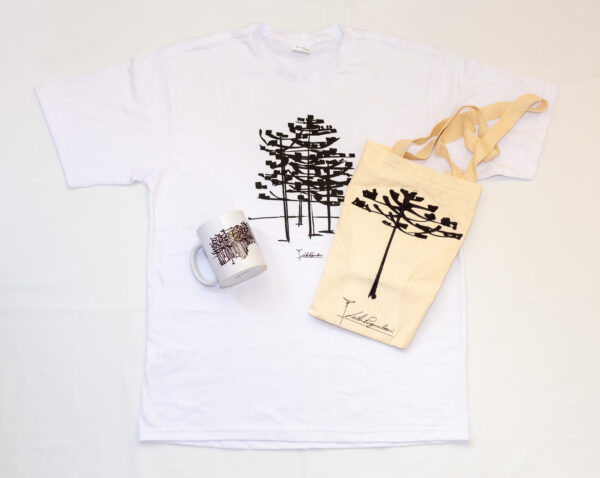Combo Ecobag + Caneca + Camiseta - Linha Raízes do Paraná